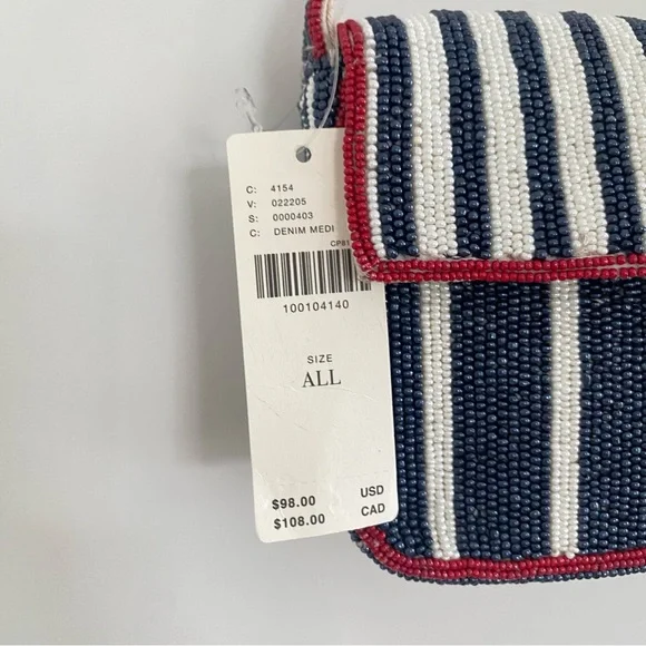 Anthropologie The Fiona Beaded Bag: Icon Edition Baseball - Picture 4 of 4